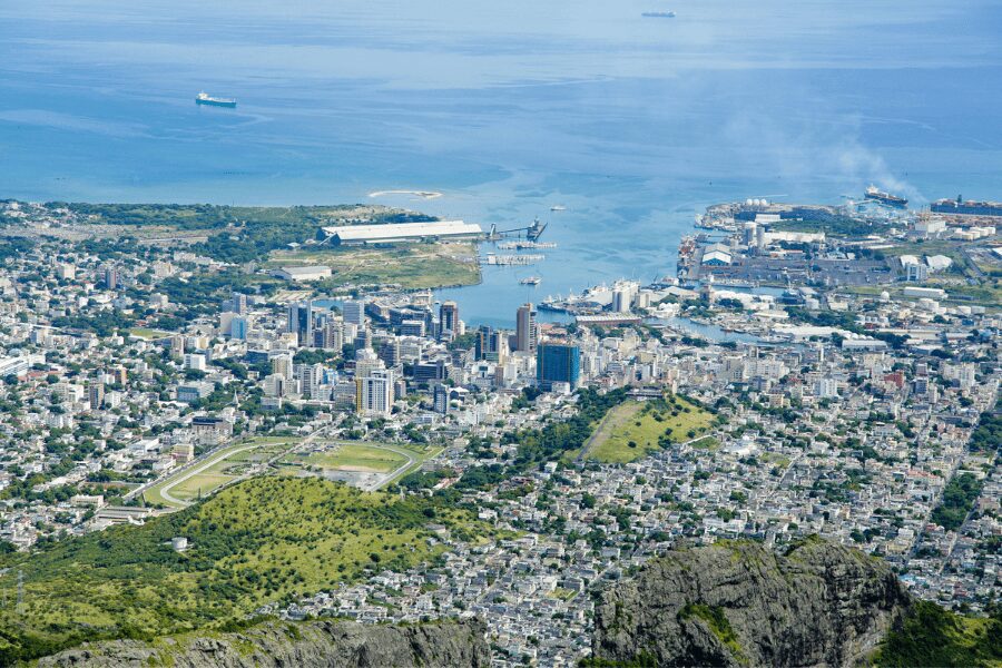 panoramic city view of Port Louis, Mauritius