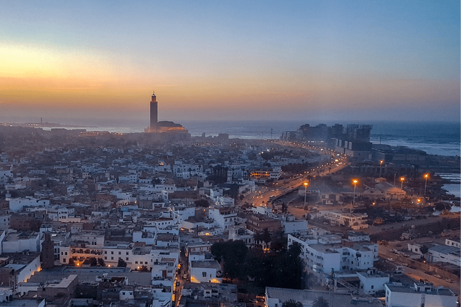 view over Casablanca, Morocco