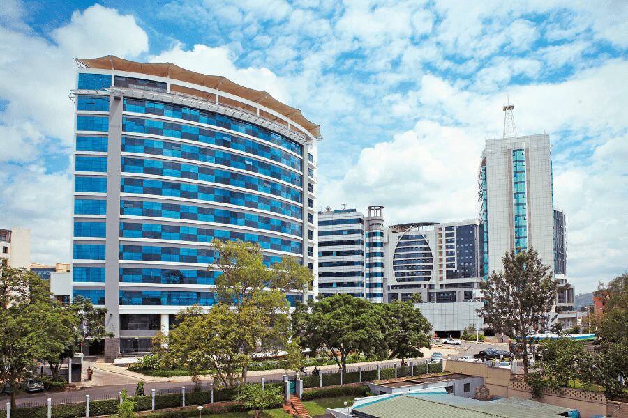 Modern city center of kigali, capital of Rwanda