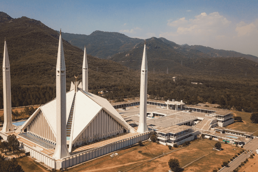 Main Faisal Mosque in Islamabad capital city, pakistan