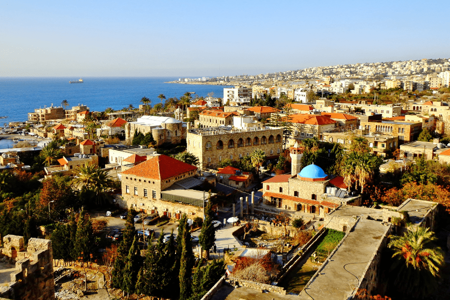 Aerial view of Byblos, Lebanon