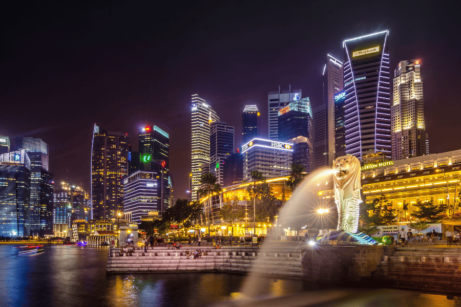 night view of Marina Bay Sands, Singapore
