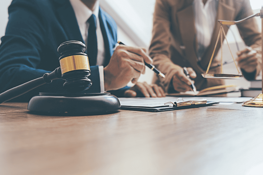 two lawyers discussing changes in worker classification laws
