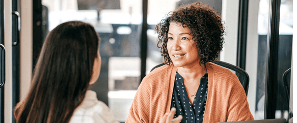 hiring manager talking to a candidate