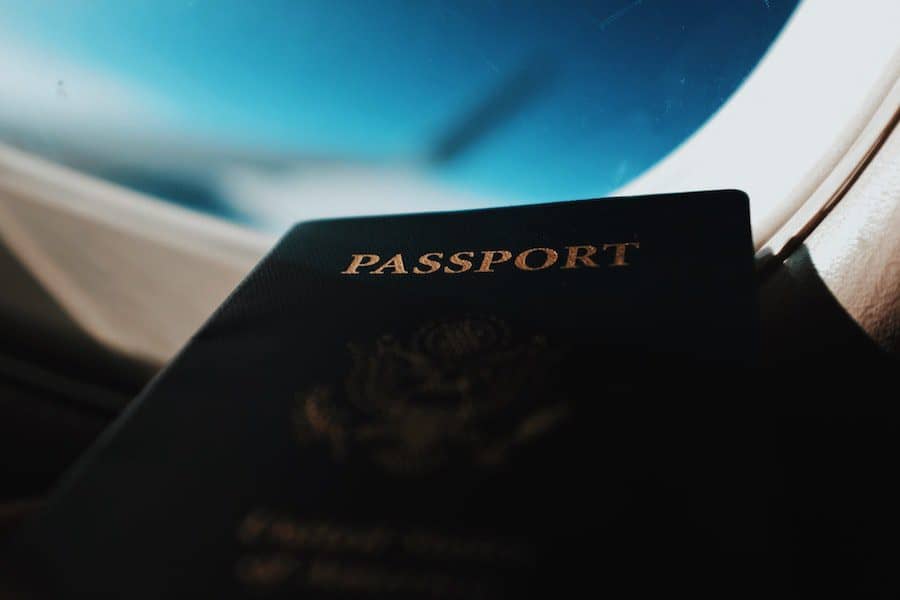 front cover of a passport